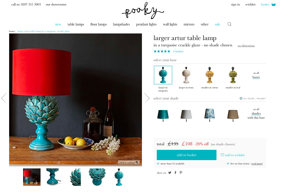Pooky product page