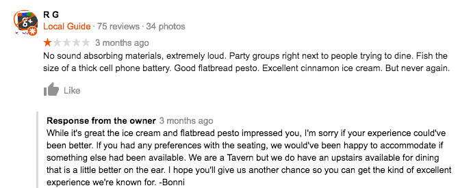 how to response to bad reviews