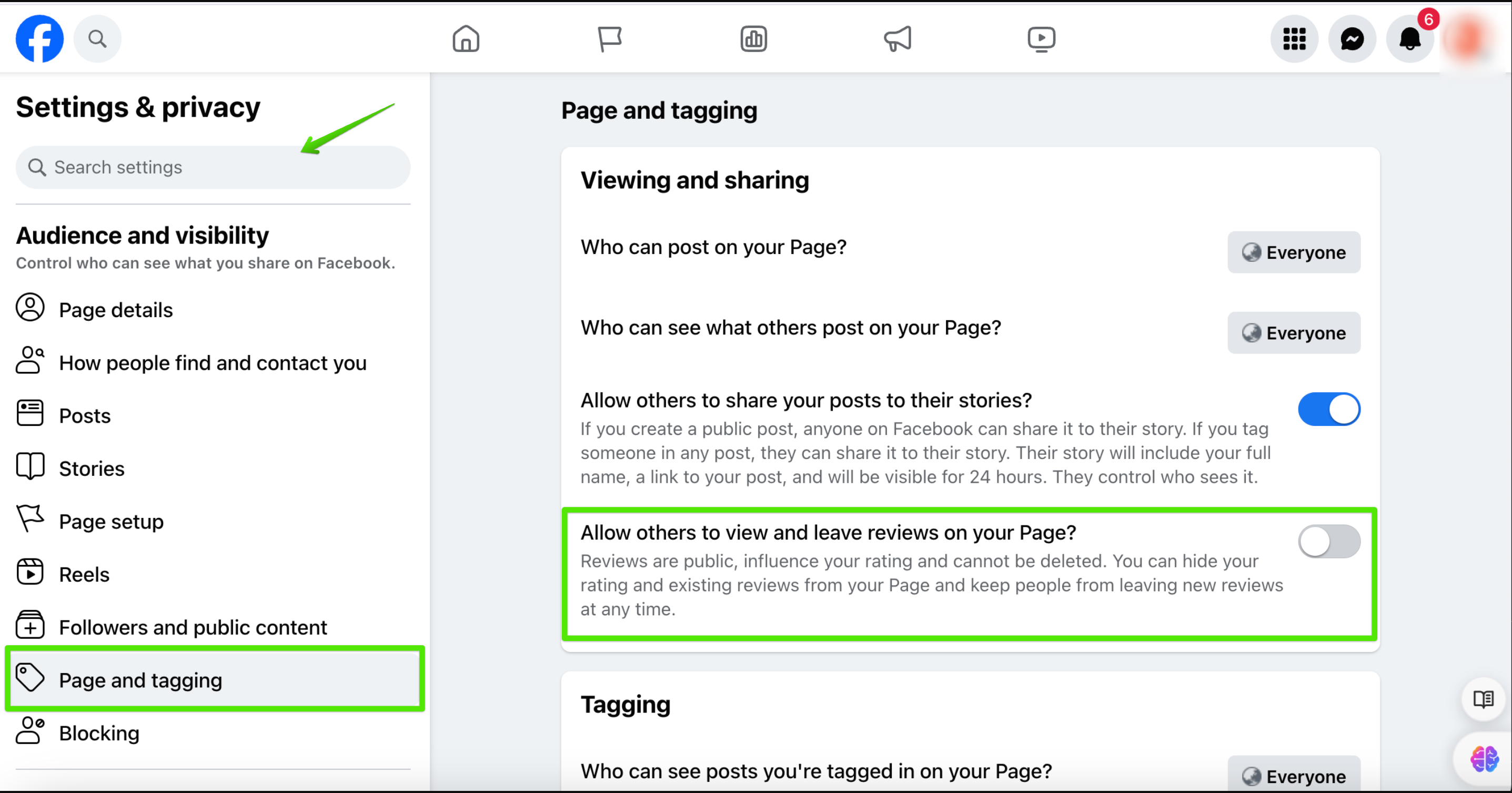 enable facebook testimonials