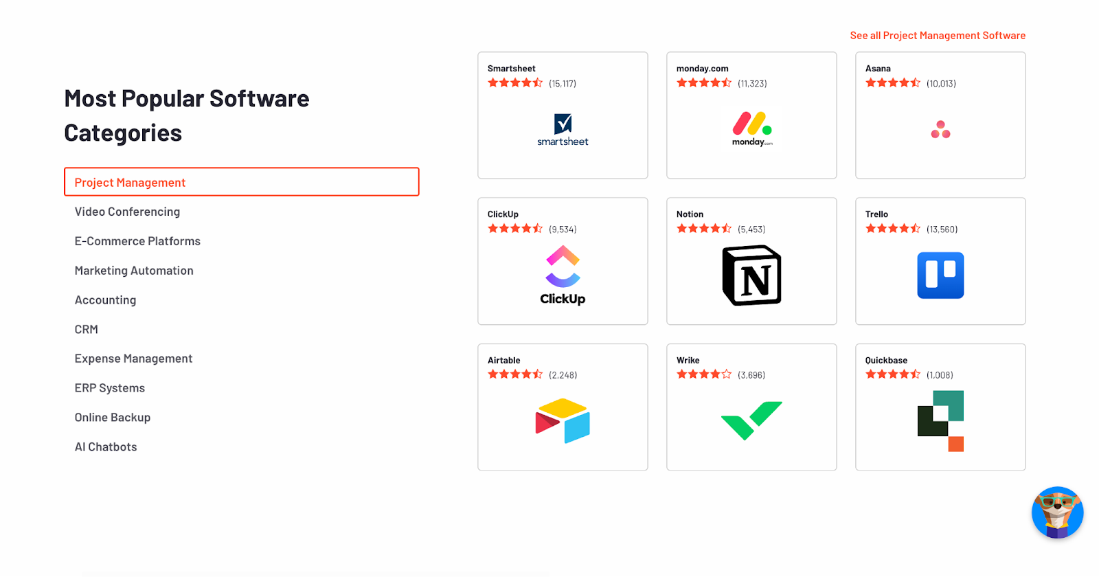 g2 reviews for software companies