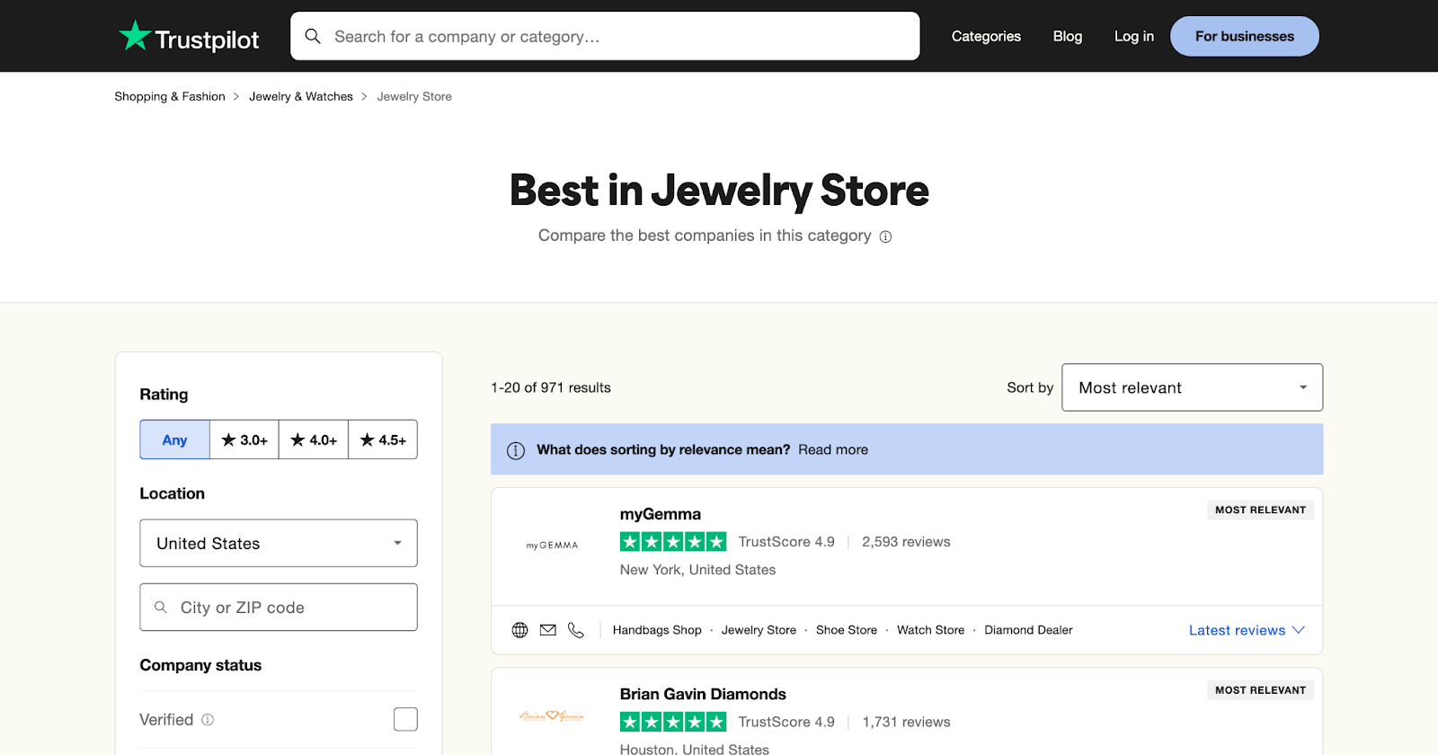 trustpilot reviews for companies