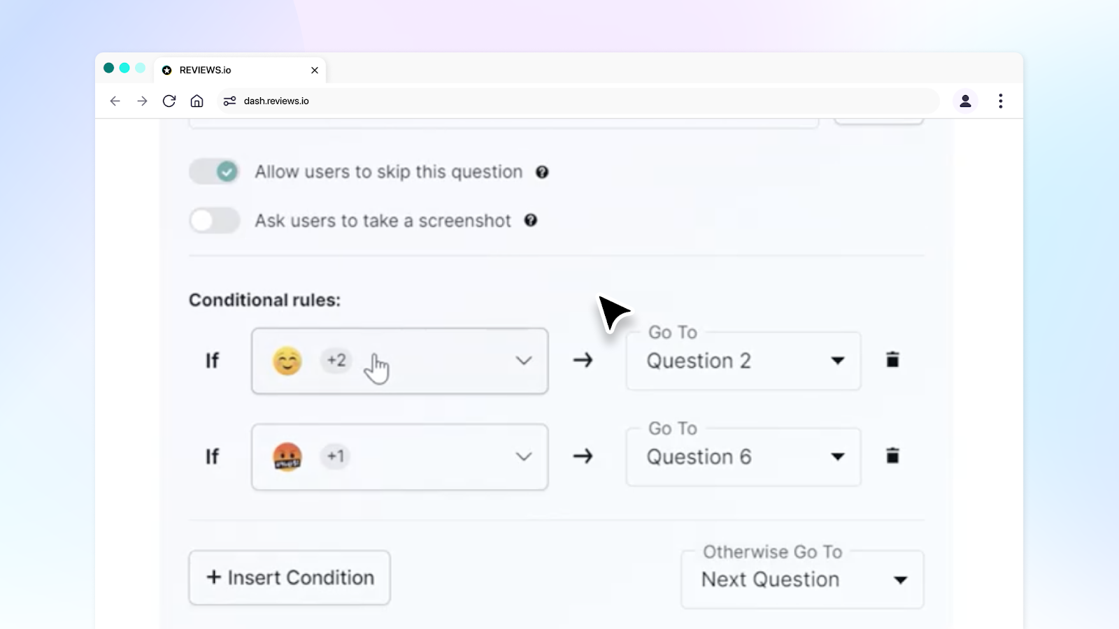 Reviews.io customer survey tools