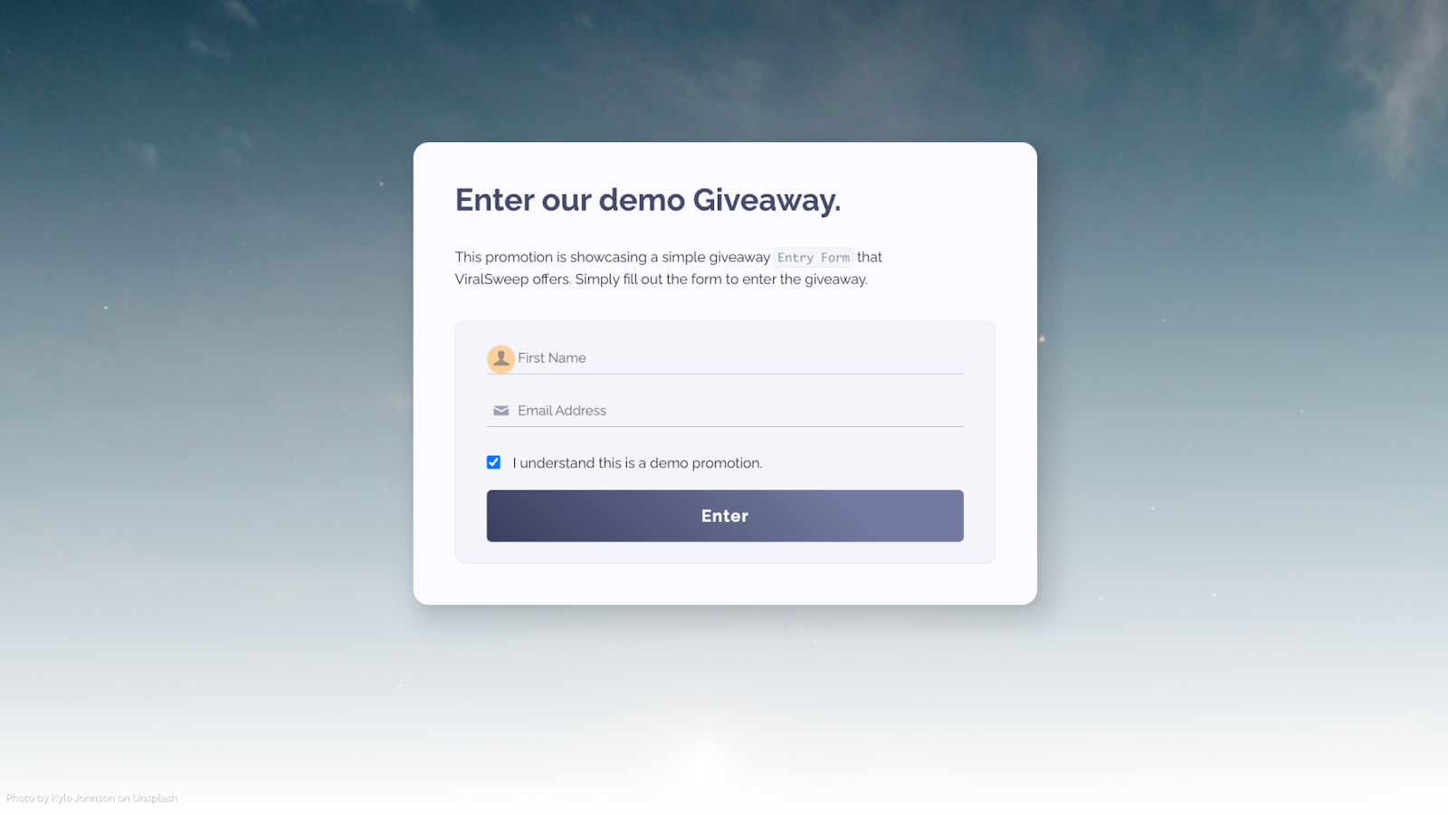 sweepstake with viralsweep